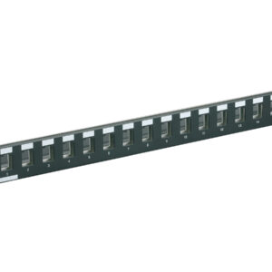 Corning UU001622875 Everon® Copper Datacom VOL  Patch panel 19-inch 1U, flat, 16  ports VOL footprint, black and 16
