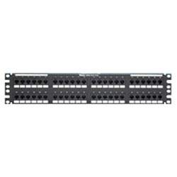 Panduit DP48688TGY Cat 6 Punchdown Patch Panel,  48 Ports, 2 RU, Black