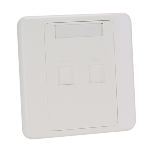 PANDUIT NKFPL86F2SAW NetKey® 86x86mm Flat Faceplate with Concealed Mounting Screws