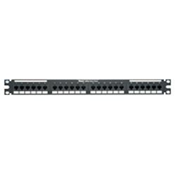 Panduit  DP24688TGY Cat 6 Punchdown Patch Panel,  24 Ports, 1 RU, Black