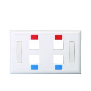 4 Port RJ45 Socket Faceplate