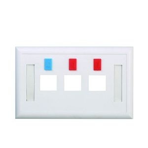 3 Port ABS RJ45 Socket Faceplate