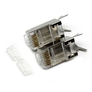 Cat7 Pass Through Shielded RJ45 Connector