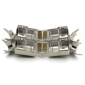 Cat5e Cat6 Cat7 Pass Through Shielded RJ45 Connector