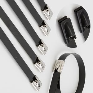 SS304 or 316 PVC Coated Stainless Steel Cable Tie