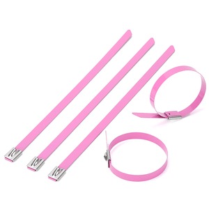 4.6x500 Multi Color Metal Cable Wire Ties Straps 201 304 316 Stainless