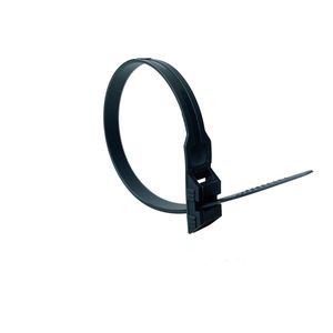 9x260mm Black Nylon / Plastic Double Lock Cable Tie