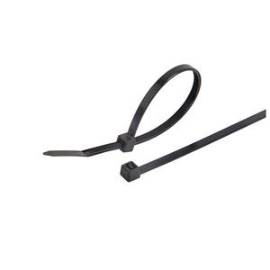 Black Miniature 18 Lb 6 Inch Self Locking Plastic Nylon Cable Tie