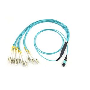 OM3/OM4 MPO/MTP-12*lc Connector Fiber Optic Jumper/Patch Cord Applied