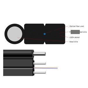Outdoor Indoor Fiber Fiber Optic FTTH Drop Cable With Anatel Certificate