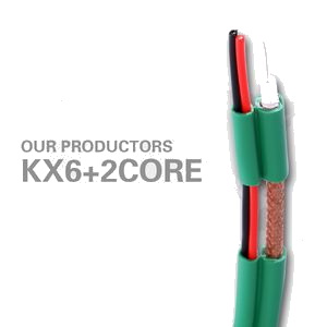 Hybrid Cable Green Kx6 With 2C Power Coaxial CCTV