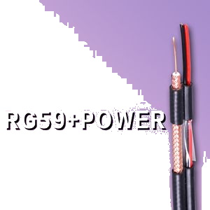 RG59 Siamese CCTV Combo Coaxial Cable B 20AWG RG59 + 2x18awg Power Cable With Ce Rohs