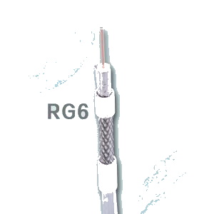 305M RG6 Copper Conductor Coaxial Cable High Speed Double Shielded