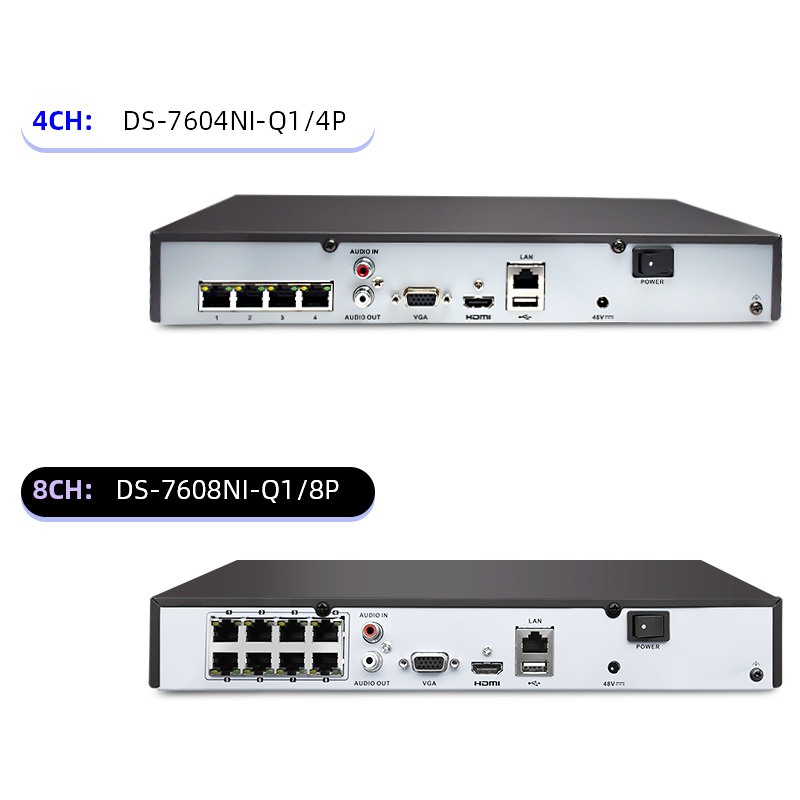 Hik NVR H.265 76 Series 4CH 8CH 16CH 32CH PoE 4K Network Video Recorder DS-7616NXI-K2/16P DS-7604NI-Q1/4P DS-7608NXI-K2