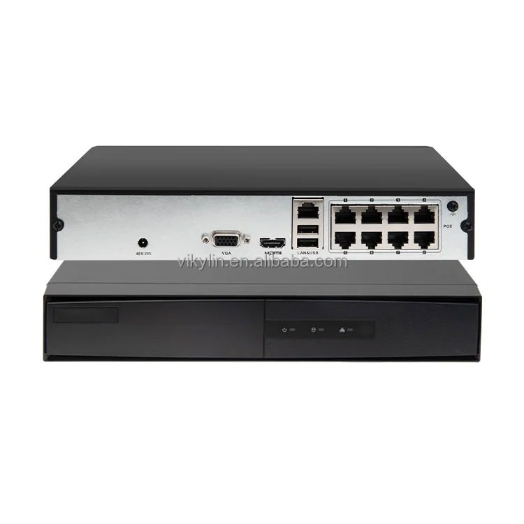 Stock Network Video Recorder Hik 8-channel Mini 1u 1 HDD 6TB H.265 4MP 8 PoE NVR DS-7108NI-Q1/8P/M Motion Detection