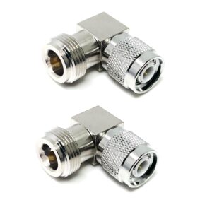 90 Degree TNC Male Plug M to Type N Female F Jack Right Angle RA Adapter RF Coax Adapters Connector for GNSS GPS Radio Antenna