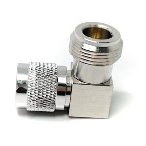 90 Degree Right Angle TNC Male to Type N Female Low Loss Elbow RF Coaxial Adapter for GNSS GPS Radio Wireless Antenna Equipment