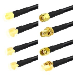 SMA Male Plug to SMA Female Bulkhead Jack RG174 RG58 LMR195 LMR240 Antenna Adapter Coaxial Pigtail Communication Cables