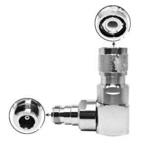 N Female Right Angle to HN Male Adapter Low PIM High Power for Broadcast Transmitter Base Station Antenna