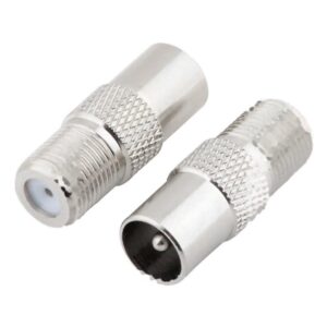 Price F Type Female to TV Aerial Male Antenna Plug Coax Cable RF Connector Adapter