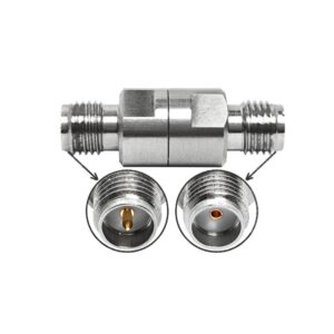 WODF RF Stainless Steel Coaxial Adapter SMA Female Jack to RP Sma Female Jack Converter High Frequency