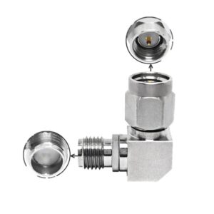 RF SMA Male Right Angle for Female RF Adapter Brass Millimeter Wave Stainless Steel Connector 50 Precision Microwave Converter