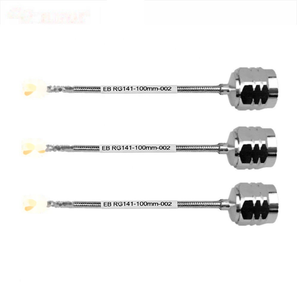 Type N Male Plug to SMA Male Plug Straight Adapter with No Jacket 50ohm Rg402 .141 SR402FL Semiflex Flexible Form-able Cable