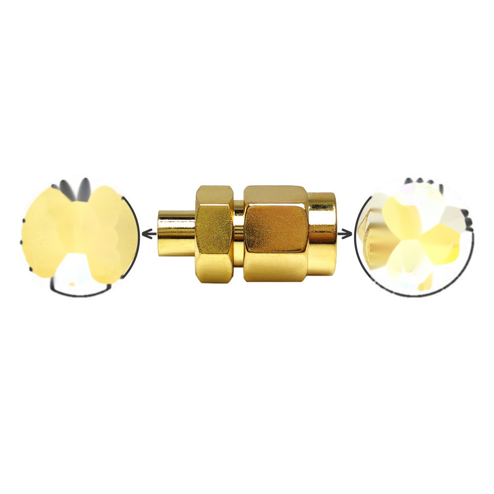 SMP Male to SMA Male Adapter 50 Ohm Low VSWR Gold Plated for Test Equipment Microwave Module & 5G System