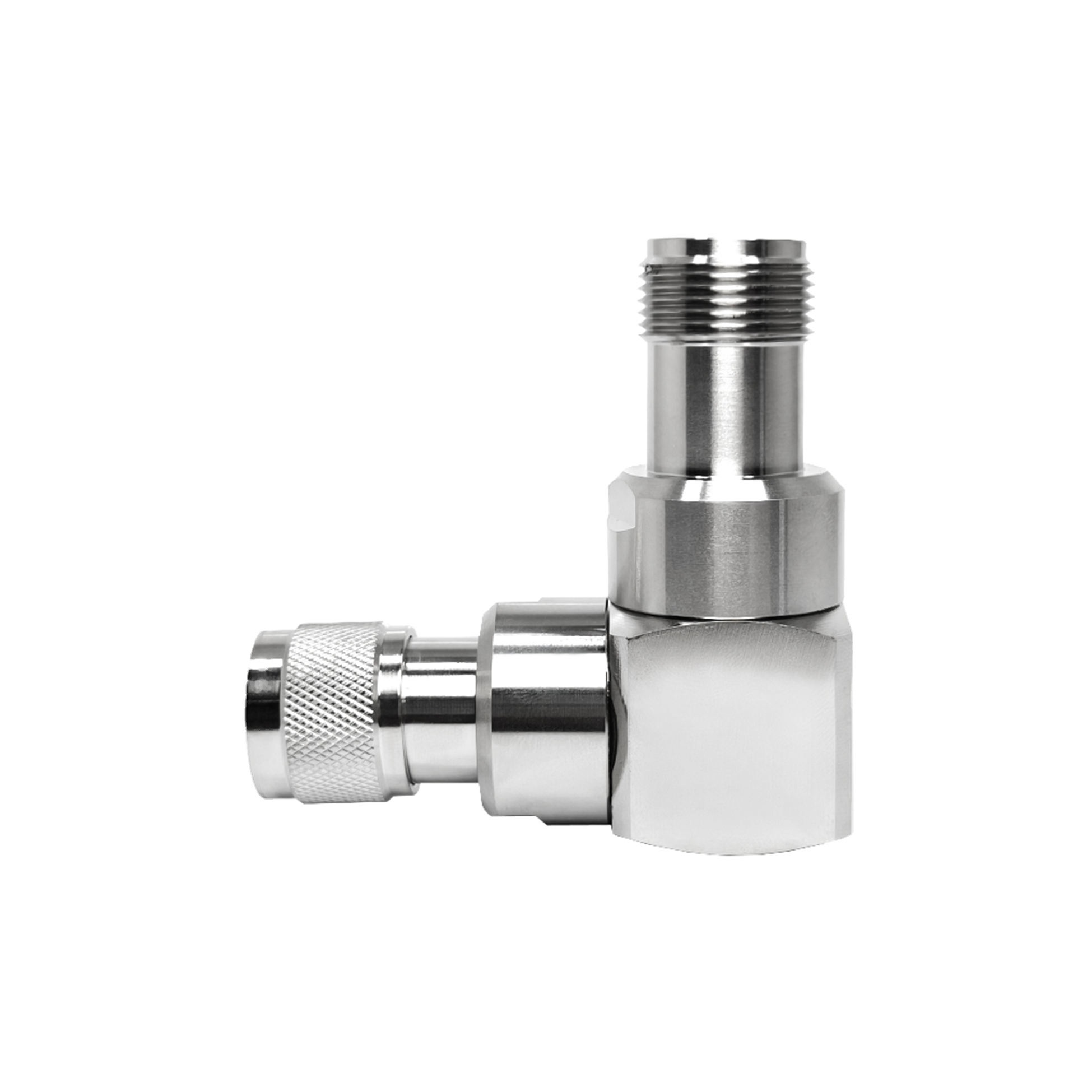 RF Coaxial N Male Right Angle to HN Female Adapter High Power Impedance Interface for Broadcast Transmitter Macro Base Station