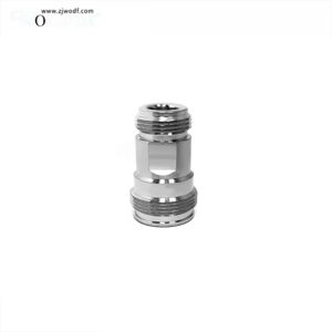 50Ohm Low PIM RF Coaxial Connector 4.3-10 Female Mini DIN Jack to N Female Jack Straight Adapter for 4G 5G Base Station Feeder