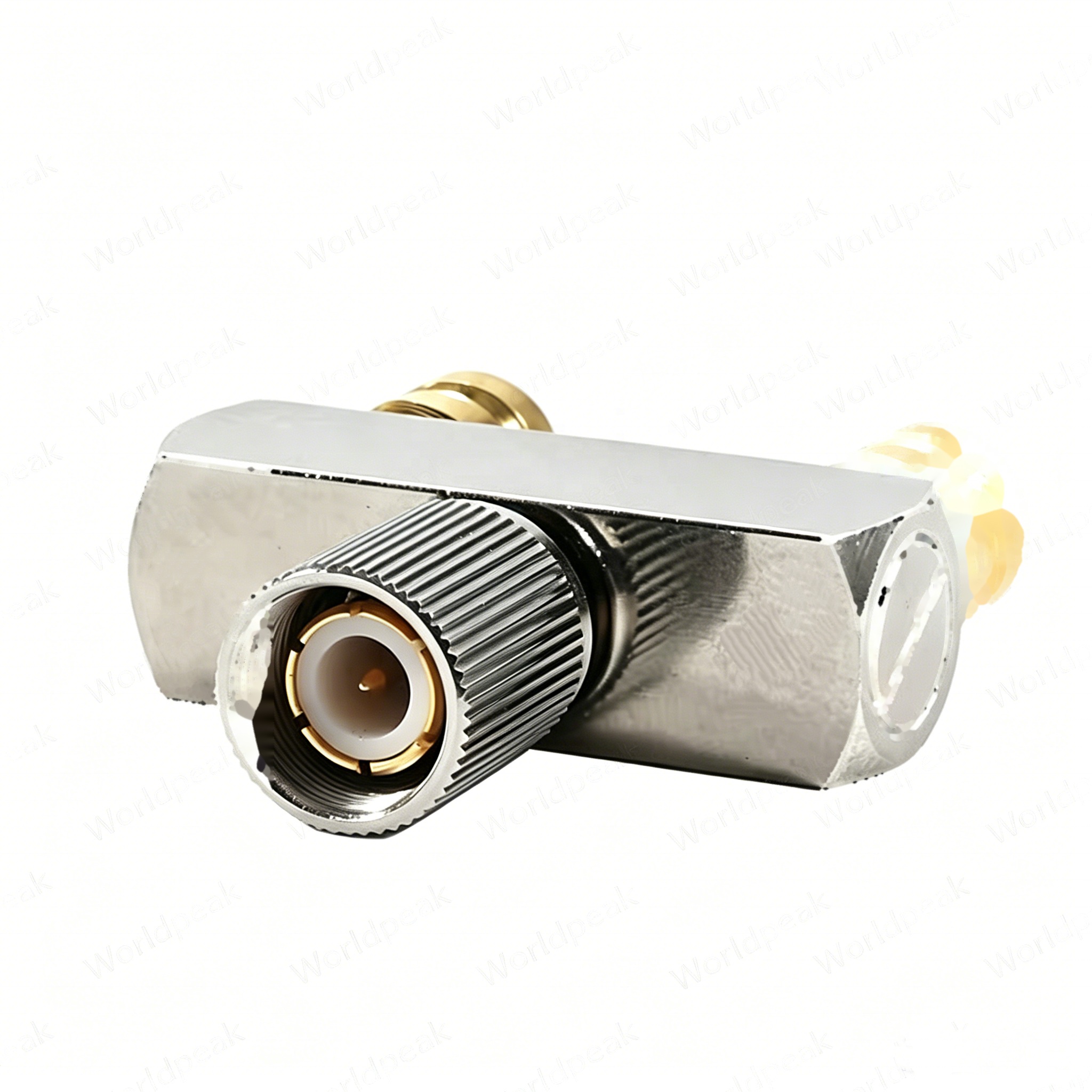 L9 Adapter 1.6/5.6 Male to 2 X 1.6 5.6 Female Right Angle Y Shape Coaxial 2M L9 Splitter 3 Ways RF DDF Brass Connector Adaptor