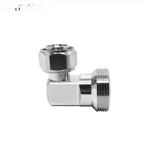4.3-10 Male to 7/16DIN Female Adapter 6GHz 50Ohm Right Angle Low PIM RF Coaxial Connector for 5G Base Station DAS Antenna System