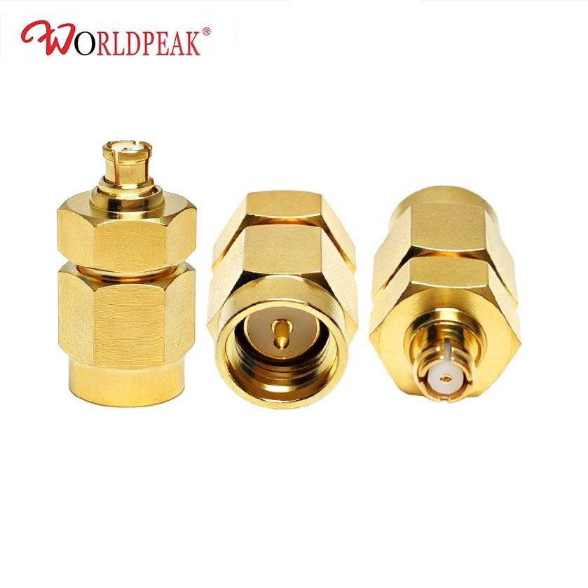 RF Adapter Straight SMP Female Jack to SMA Male Plug DC - 18GHz 50ohm Gold Plated Brass Coaxial High Frequency Connector