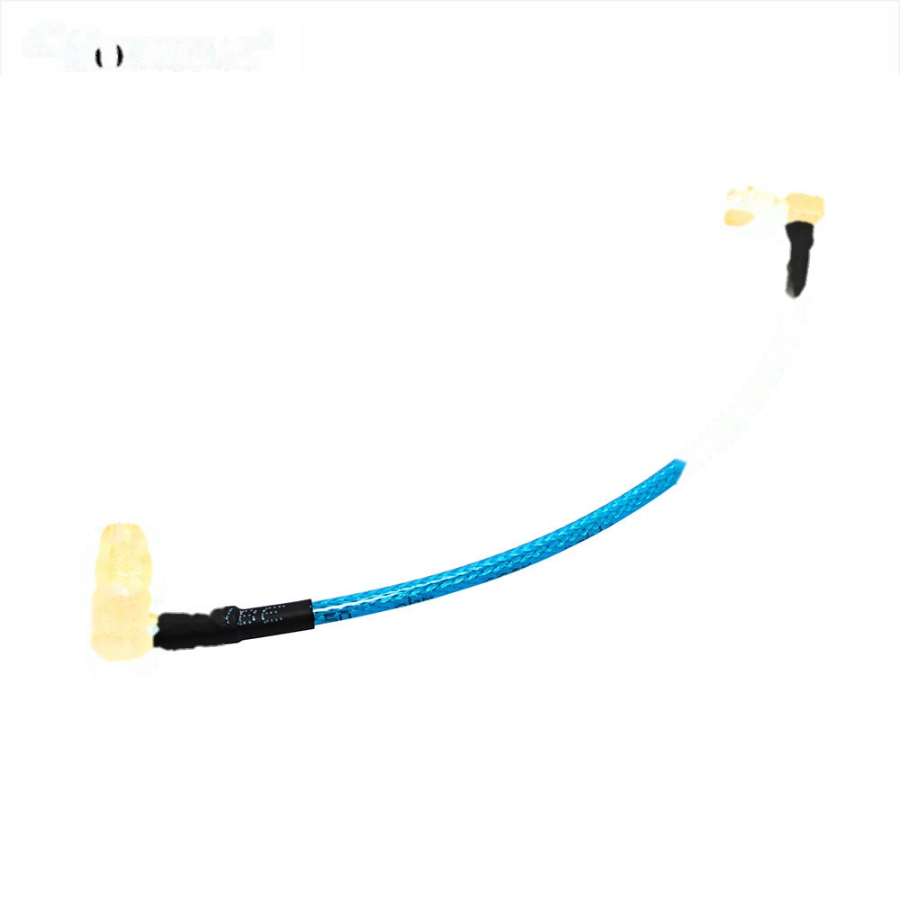 RF Coaxial Cable Assembly with RF Connector SMA Male to SMA Male Right Angle for RG316 Blue Jacket Jumper Wire