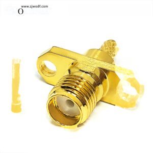 RF RG316 Sma Female Jack Hembra 2 Hole Flange Panel Mount Straight for Rg316 Rg174 Lmr100 Rf Coax Coaxial Copper Connector