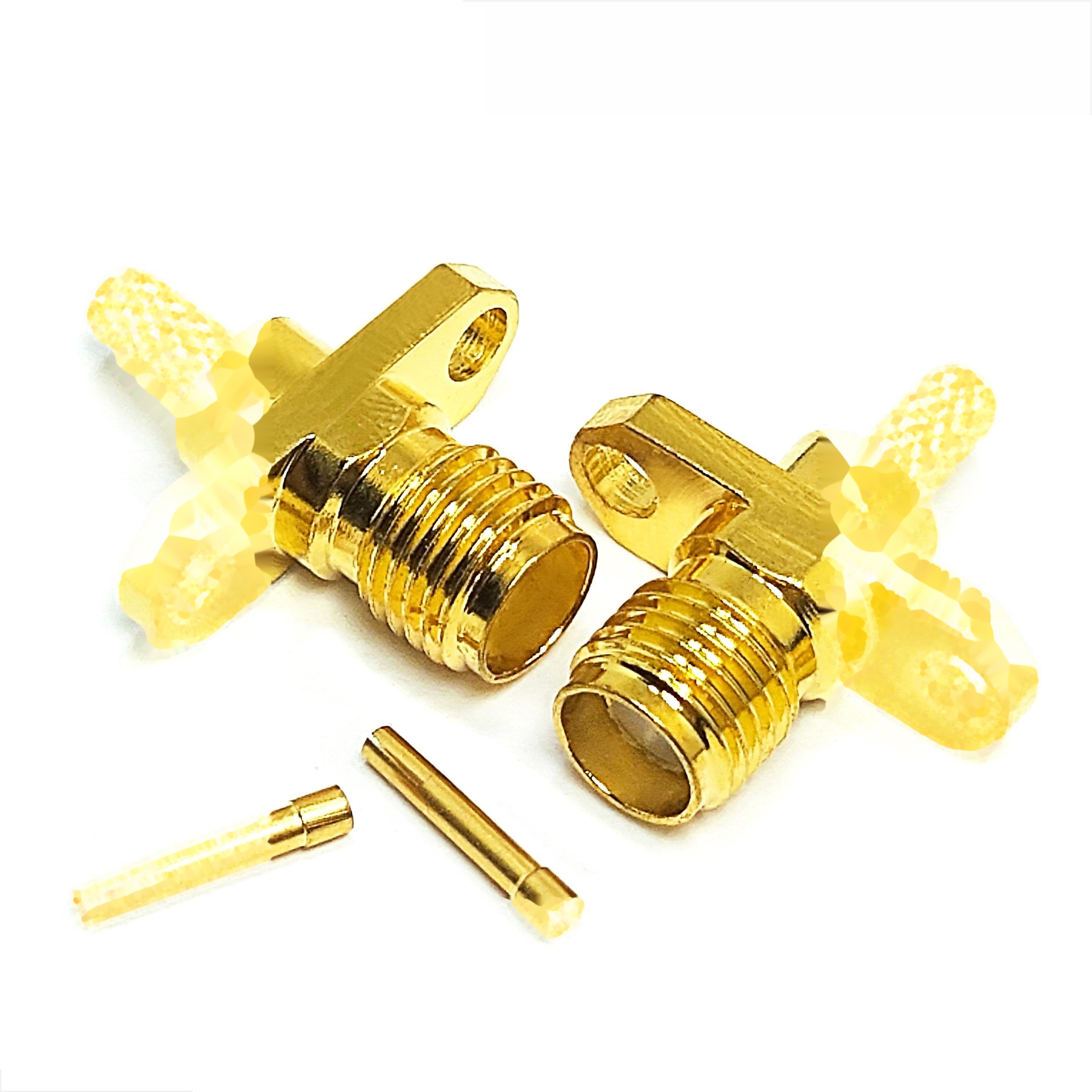 Fast Shipping SMA Female Jack Flange Connector Crimp for 50ohm LMR100 RG316 RG174 RG179 Coax Wireless Antenna Coaxial RF Cables
