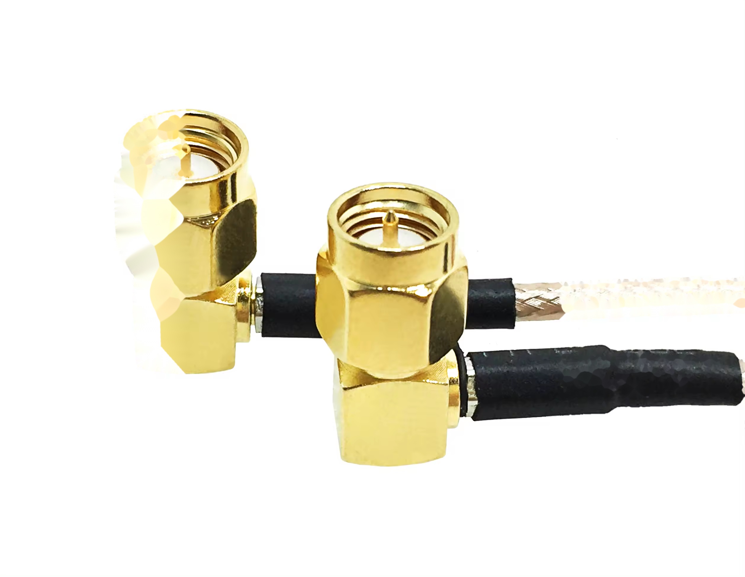 Extension SMA Male to SMA Male Right Angle Connector Cable RG316 Coax Jumper for Antenna Router WiFi Cable Network Analyzer