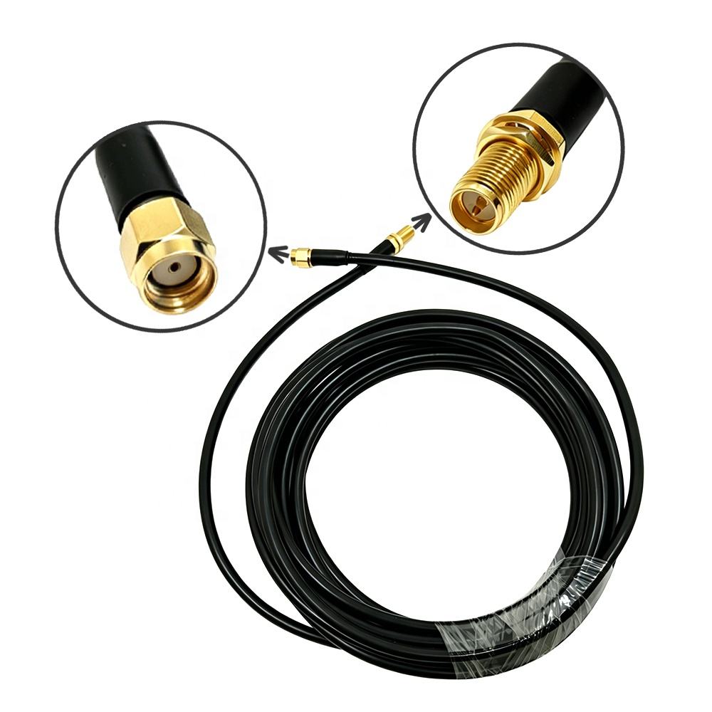 Coaxial Cable Assembly RPSMA Male(inner Hole)to RPSMA Female(Inner Pin)Jack Bulkhead Rf Connector with LMR200