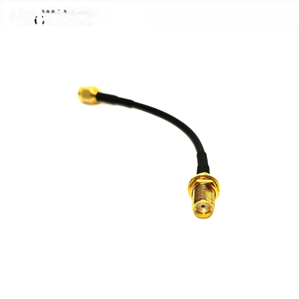 Coaxial Cable Assembly RG174 Cable with SMA Male Plug to SMA Female Jack Bulkhead Waterproof Rf Crimp Connector