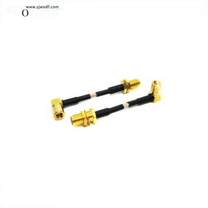 Coaxial Cable Assembly SMB Female Jack Right Angle to SMA-KY Female Jack Bulkhead RF Connector for RG316 Coaxial Cable