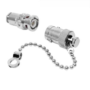 Full Brass Non-magnetic BNC Female Cap Cover for Male Connectors BNC Dust Caps with Chain Length 100mm for MRI
