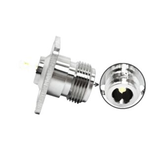 N Female 4 Hole Flange Panel Mount Connector for Cable Feedthrough for Base Station Antenna Ham Radio and RF System