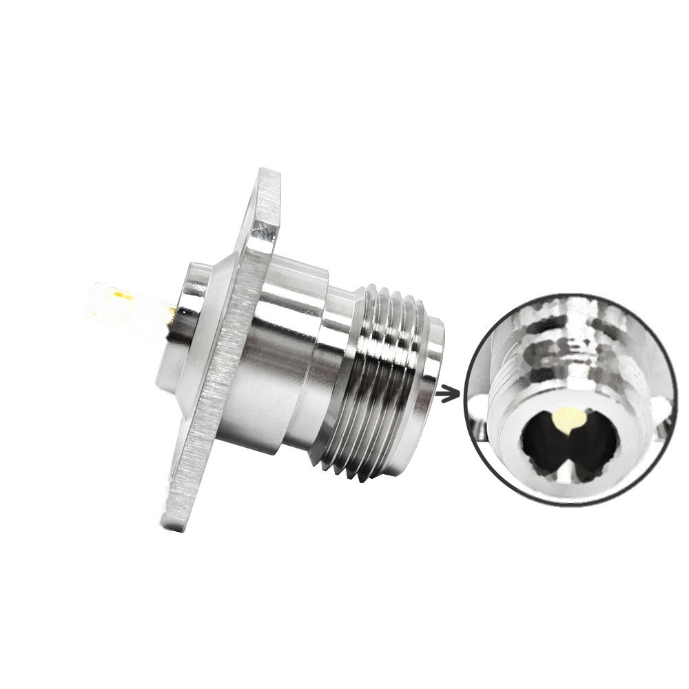 N Female 4 Hole Flange Panel Mount Connector for Cable Feedthrough for Base Station Antenna Ham Radio and RF System