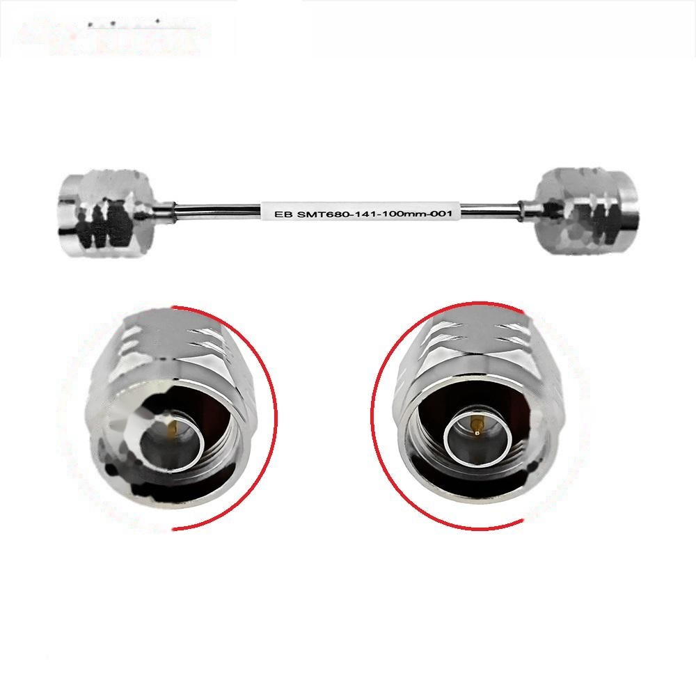 High Frequency Performance N Male Plug to N Male Plug Straight RG402 .141" SR402 Semi-steel Semi Rigid Coaxial Cable Assembly