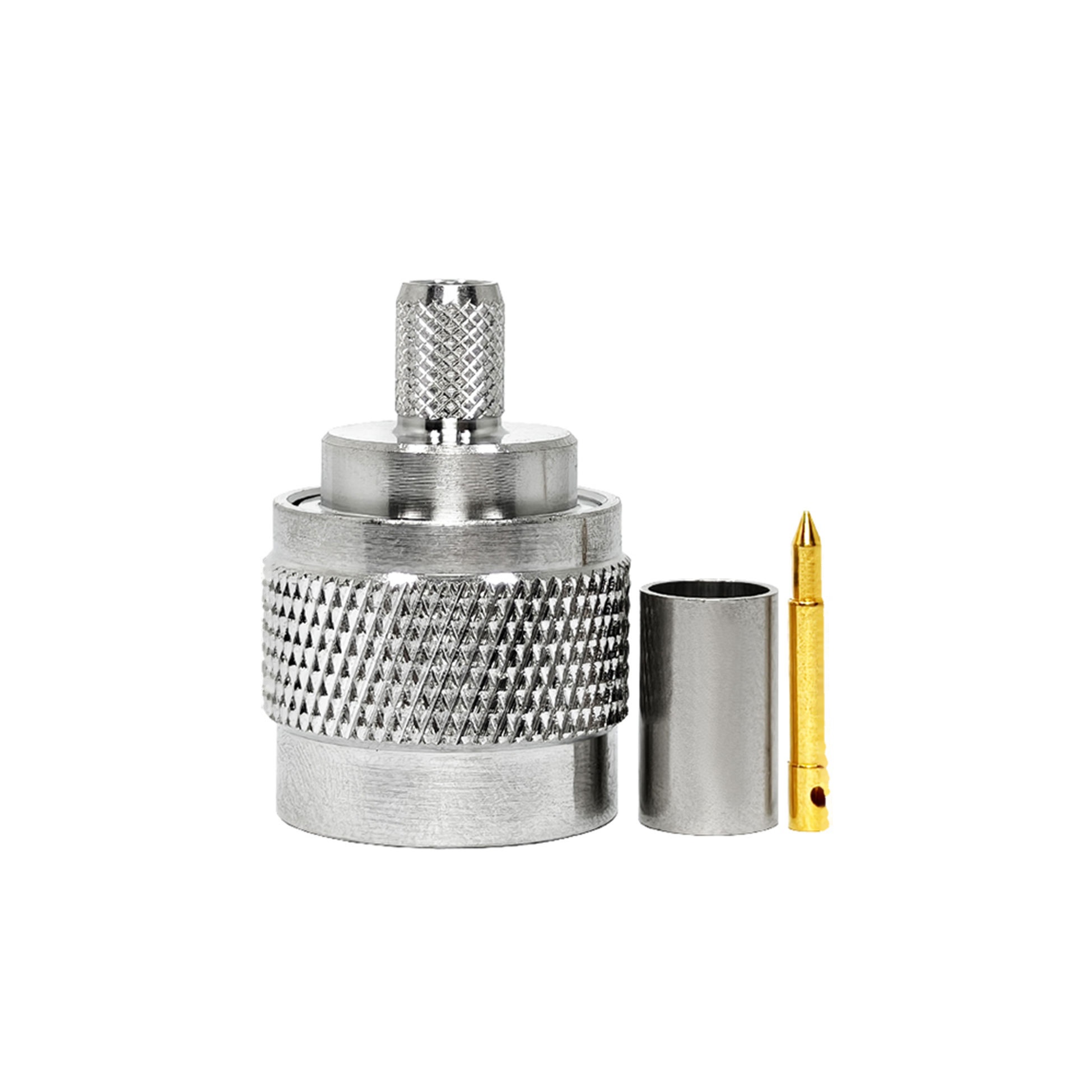 N Male Crimp Connector for LMR240 & RG8X Cable for 5G DAS Ham Radio & Base Station Antenna