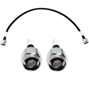 Radio Frequency Assembly N Male to N Male Straight Low Loss 1/4 Inch Superflexible Feeder Heliax Plenum Coaxial Jumper Cable
