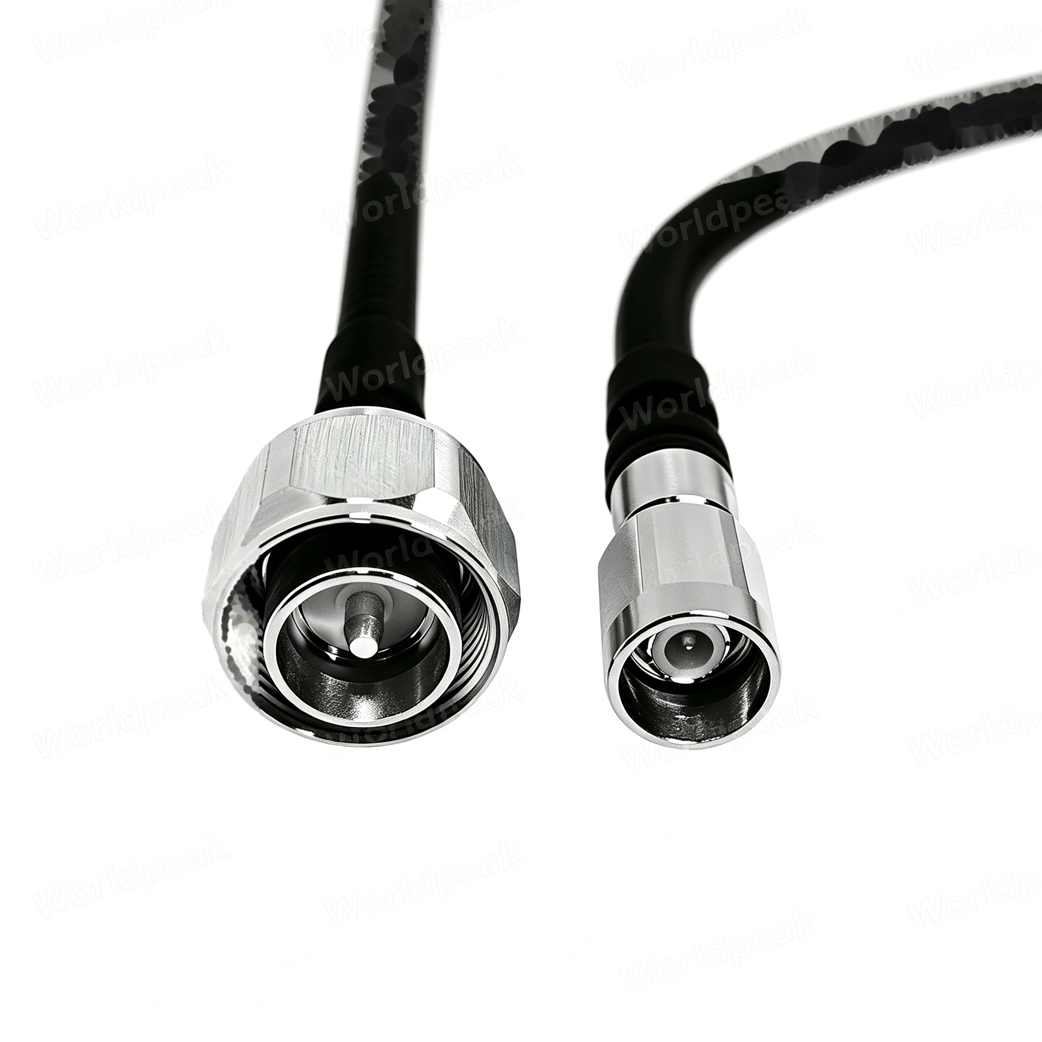 Plenum 4.3-10 Male Mini Din Plug to NEX10 Male Plug Low PIM Cable Using 1/2 &1/4 Superflex Coax RG401 250 Jumper Cable Assembly