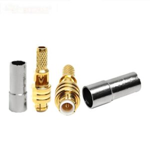 RF Connectors MMBX Plug Snap-On Connector With Male Center Contact Crimp/Solder Attachment PE45251 for RG316, RG174 Coaxial Coax
