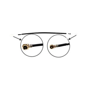 UFL Gen1 to Gen4 Black Cable Assembly with 1.13mm Coax MHF1 Plug to MHF4 Plug for Internal Antenna GPS WiFi and IoT Device