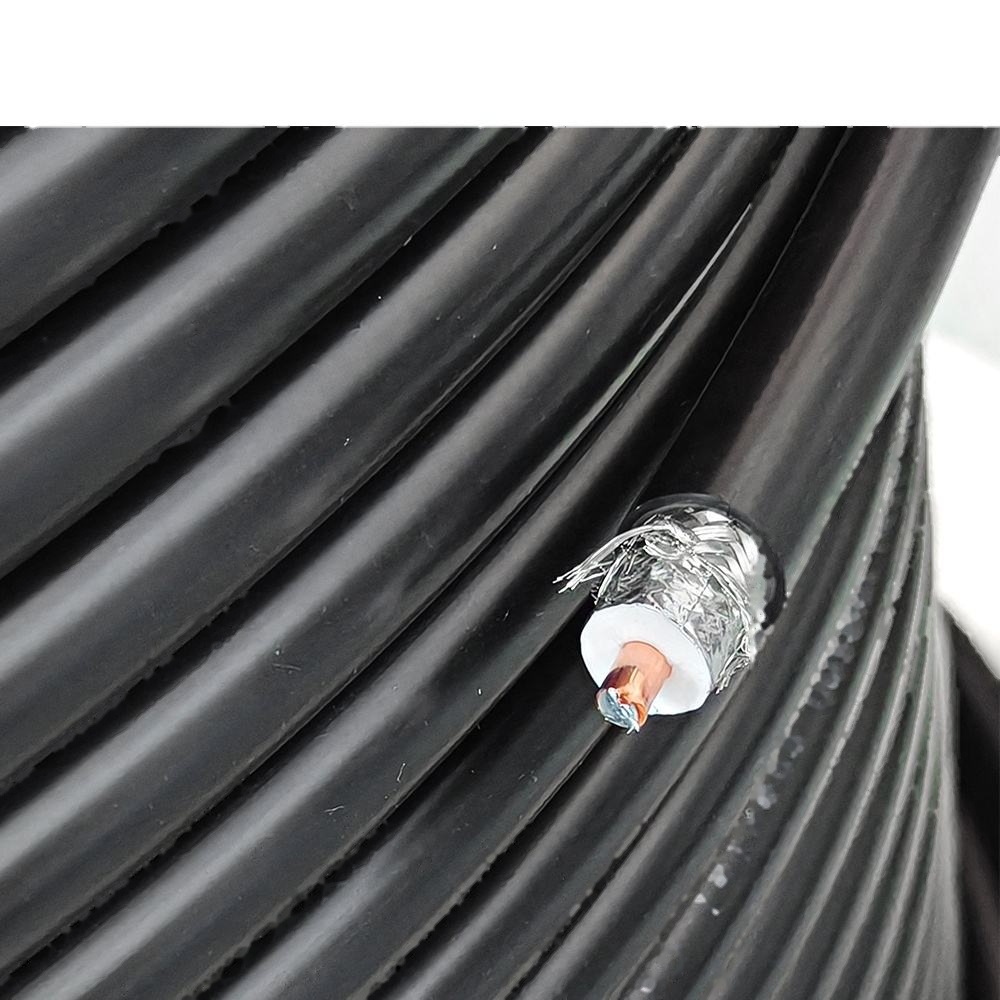 Low Loss 50Ohm LMR-600 10D-FB CNT-600 LMR600UF Coaxial Cable PVC PE Jacket Outdoor Rated for Base Station Antenna